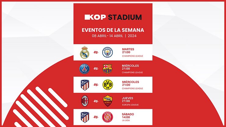 Los partidos del mes en Kop Stadium.